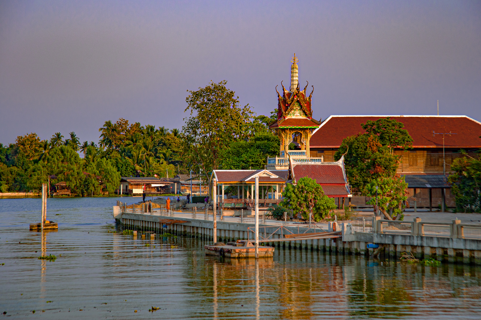 Idyllic view at the Khwae Om river