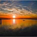 Idyllische Abendstimmung in der Lagune von Venedig