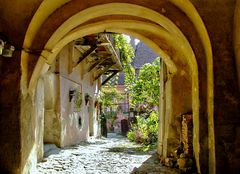 Idyllische Altstadt in Schäßburg (Sighisoara)