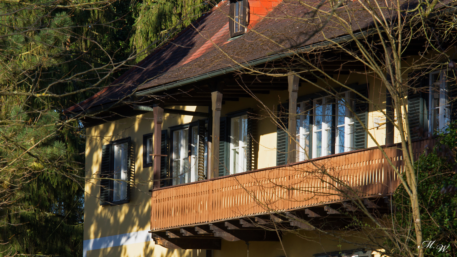 Idyllischer Balkon