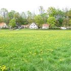 Idyllischer Dorf-Frühling