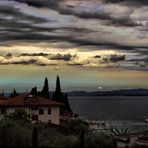 "ieri prima del TEMPORALE Castelletto di Brenzone" (lago di Garda) 1