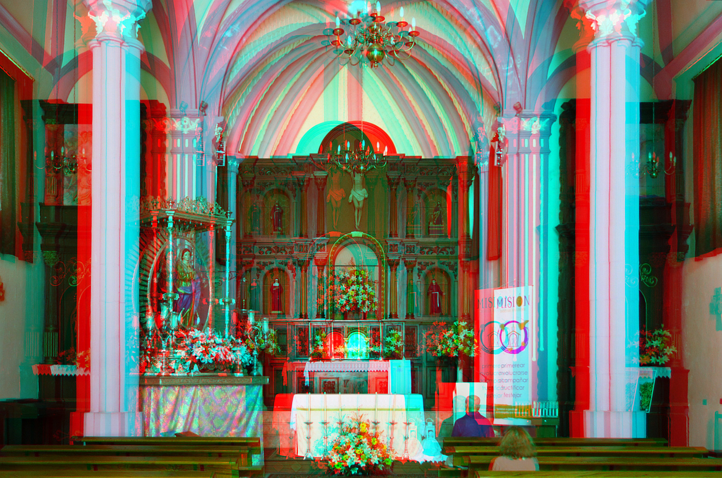 Iglesia de La Encarnacion Hermigua La Gomera - Anaglyphen 