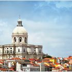 Igreja de Santa Engrácia in Lissabon mit Blick über die Alfama...