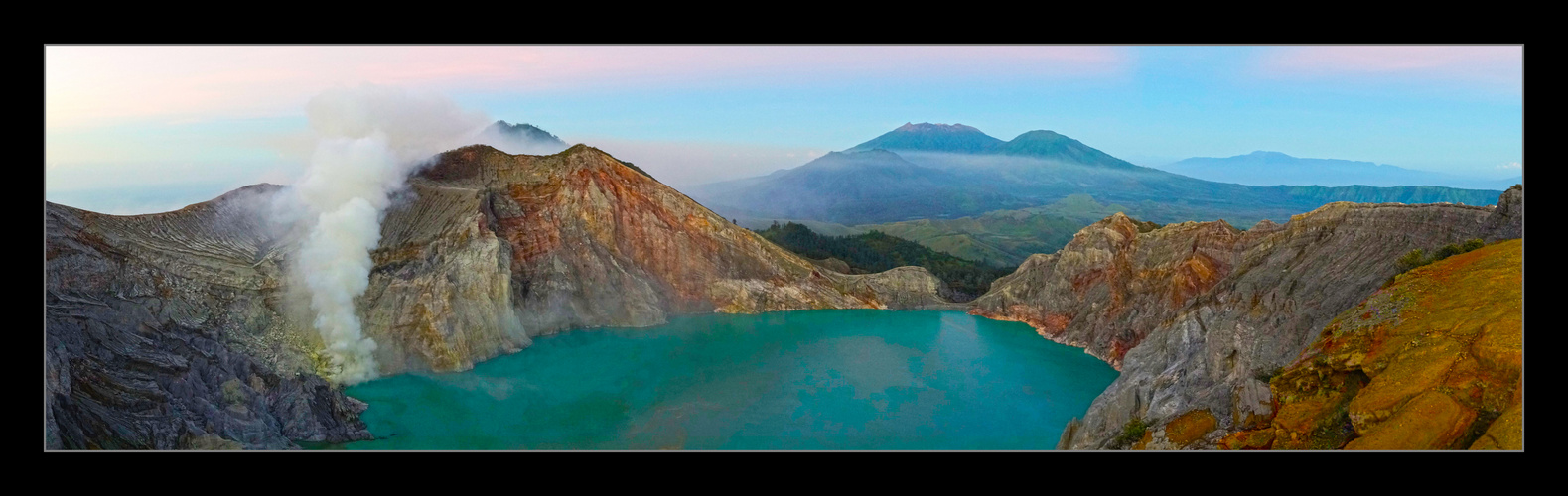 Ijen Vulkan PANORAMA Foto Bild landschaft Ijen Vulkan PANORAMA Foto Bild landschaft