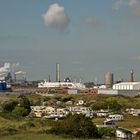 Ijmuiden - Campingsite with Tata Steel Blast-Furnaces on Background