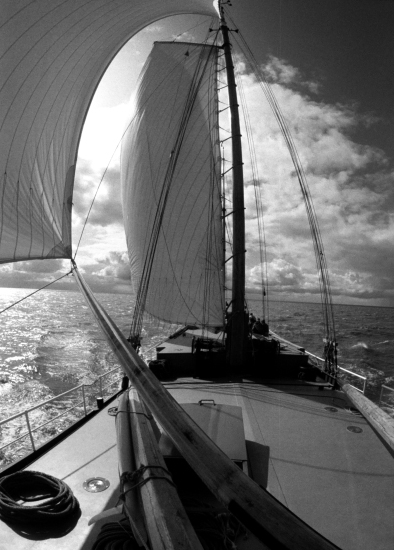 Ijsselmeer, gesehen vom Plattbodenschiff