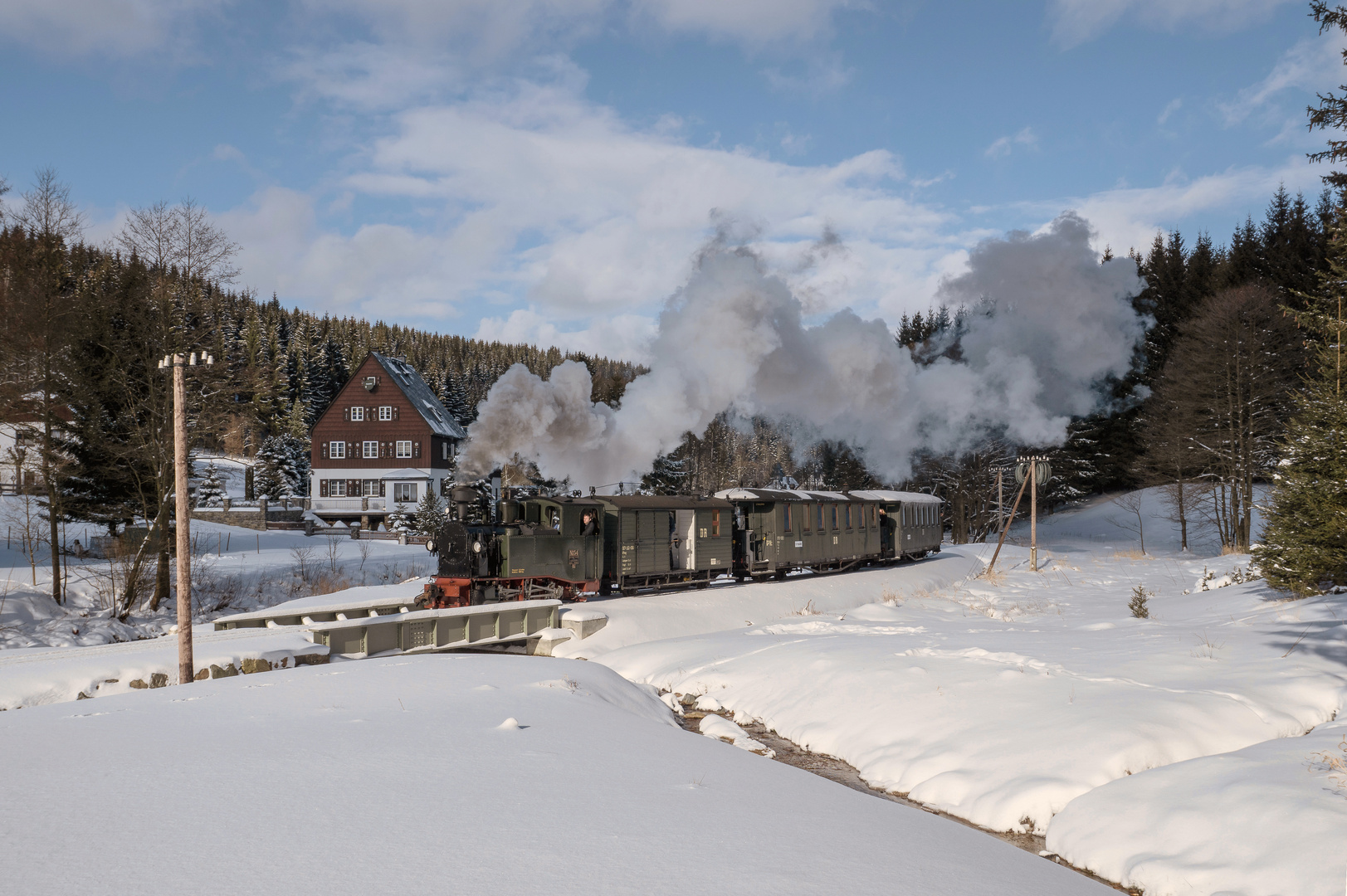 IK unterwegs im winterlichen Preßnitztal