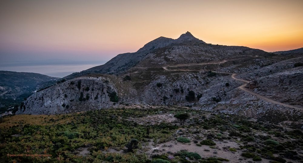 Ikaria - Early morning view to Koskina castle | Ellada/Greece