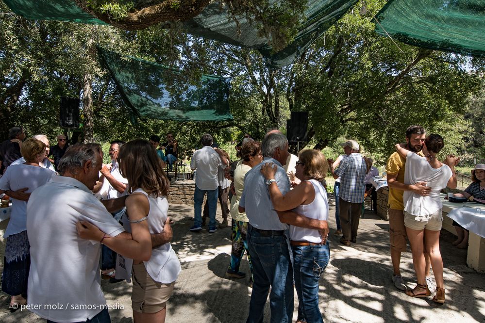 Ikaria - People dancing at panigyri in Pezi