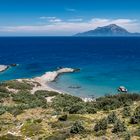 Ikaria - View across Agios Georgios beaches towards Samos