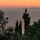 Ikaria - View to the west across the sea towards Tinos island