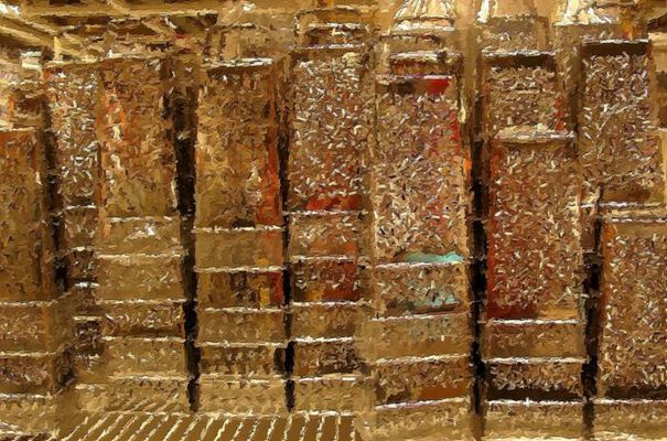 Ikea-Reiben, gestapelt