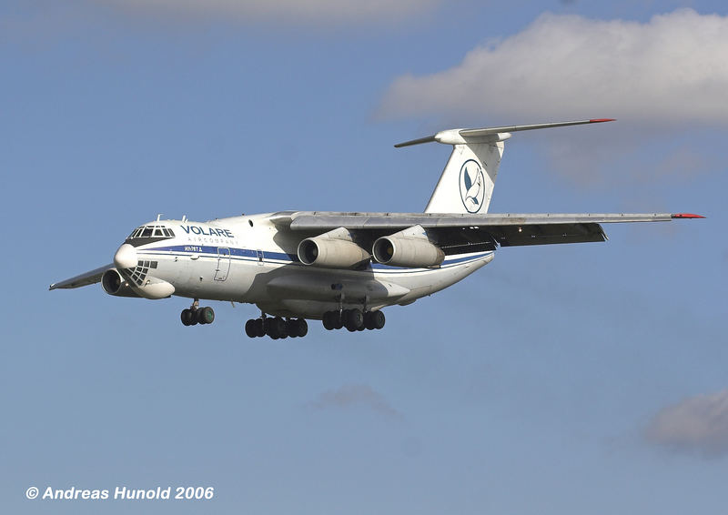 IL-76 TD Volare Air Cargo on short final at Geilenkirchen