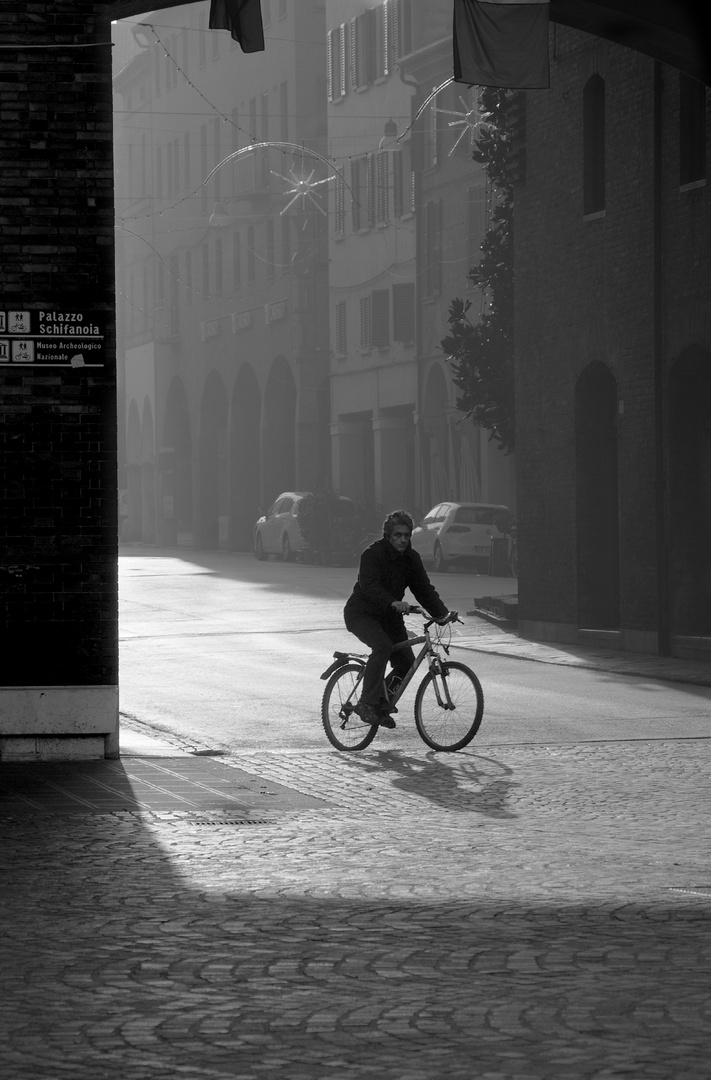 il ciclista ferrarese