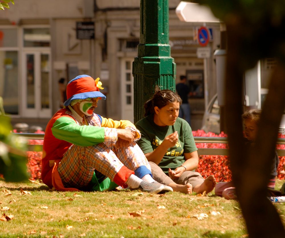 Il clown serio in famiglia