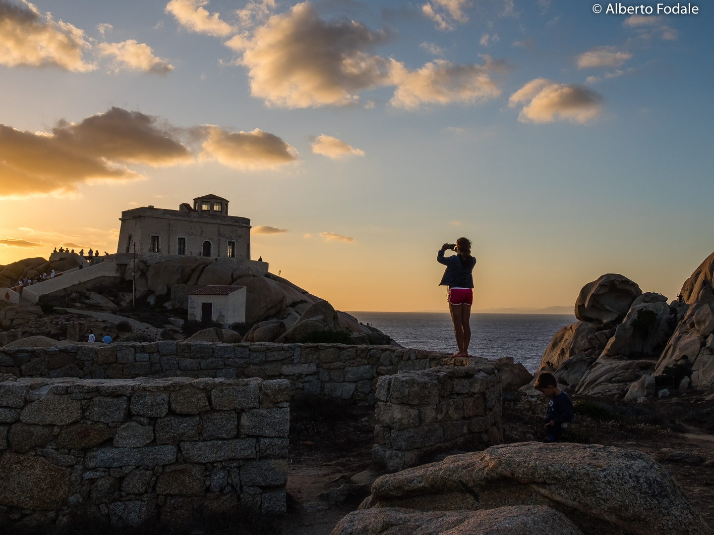 Il faro al tramonto