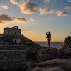 Il faro al tramonto