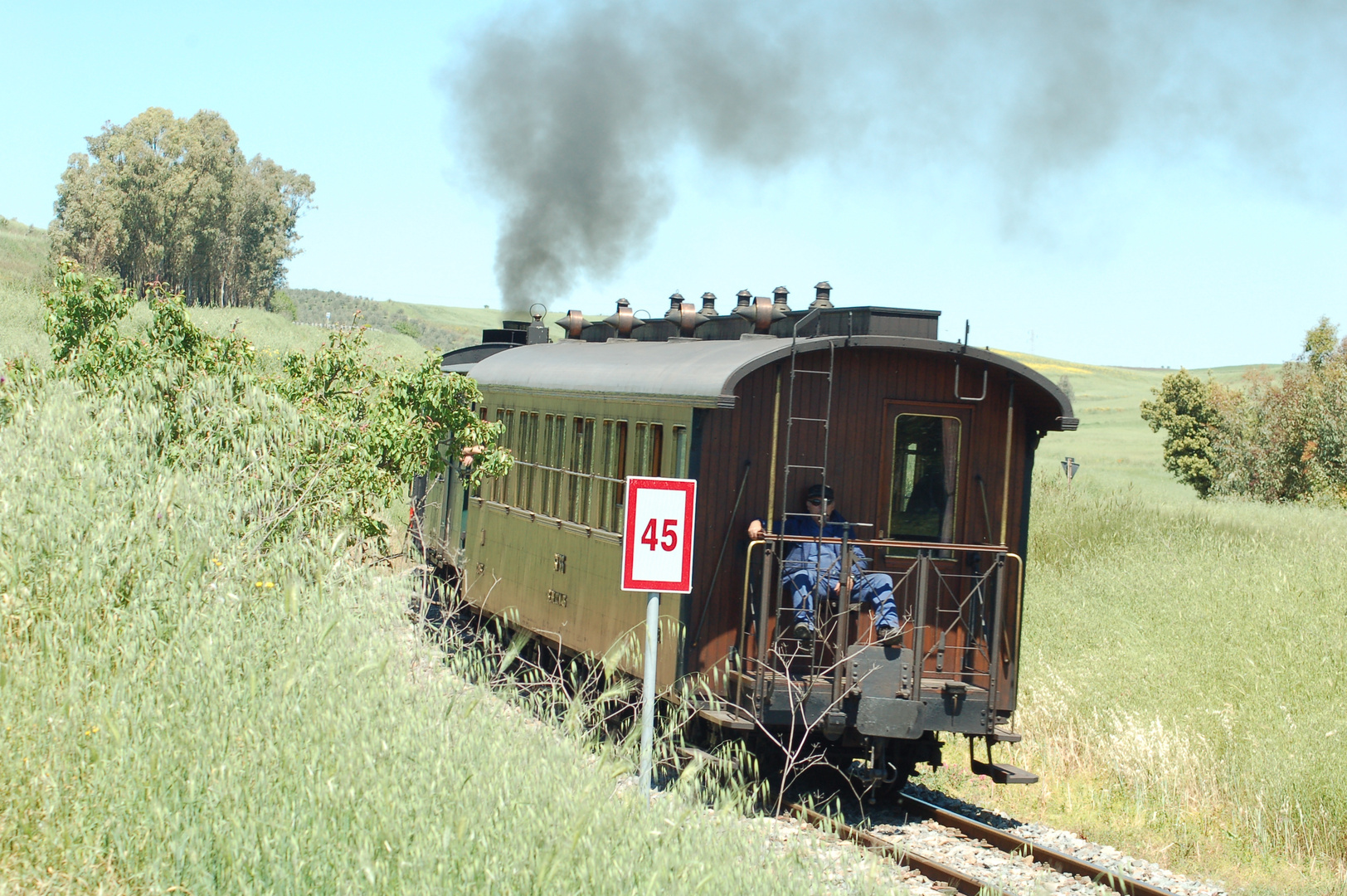 Il frenatore del trenino verde della Sardegna