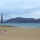 Il Golden Gate Bridge dalla spiaggia