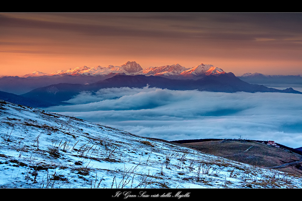 Il Gran Sasso visto dalla Majella