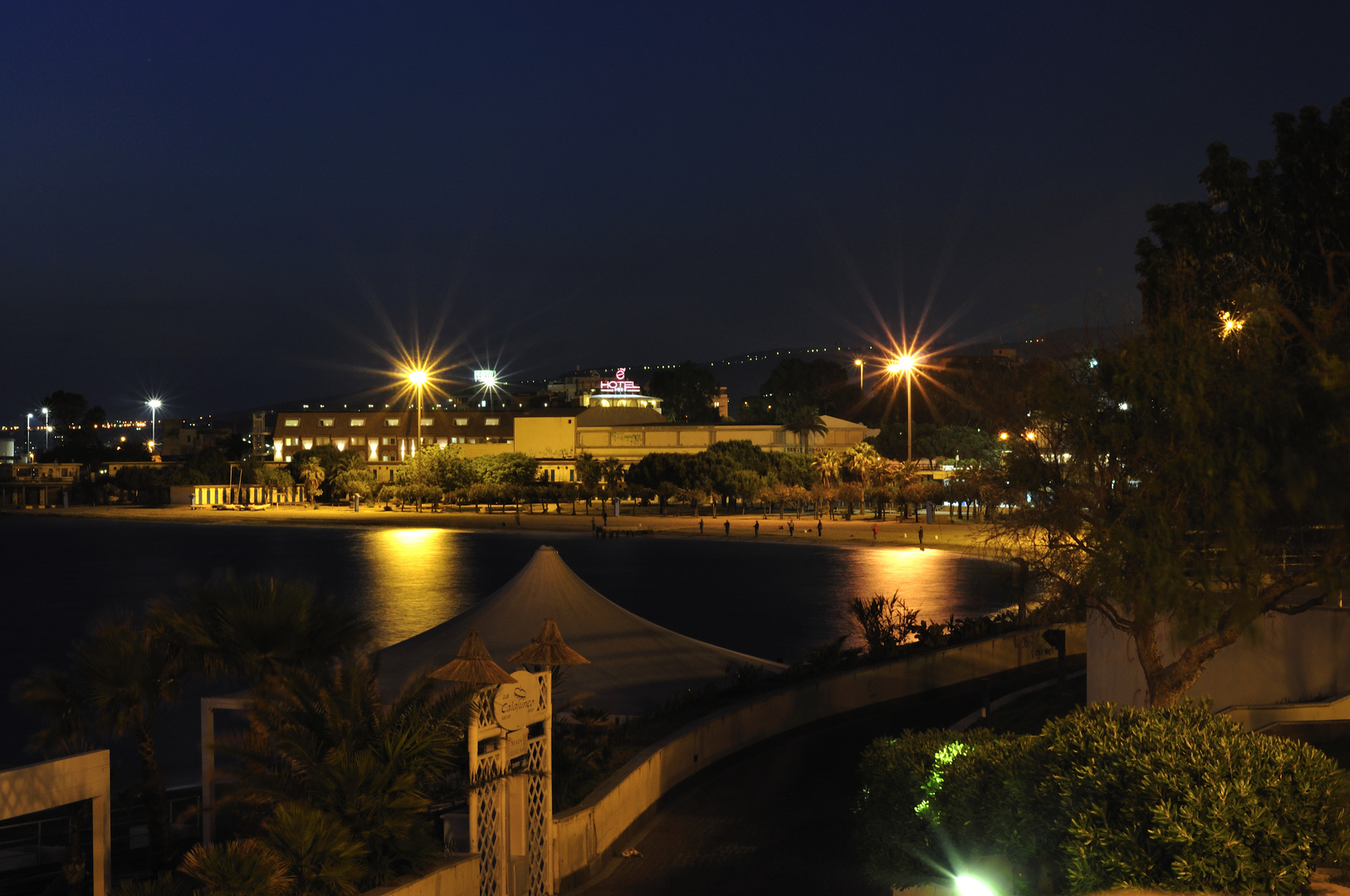 Il lido di Reggio Calabria la sera (lunga esposizione)