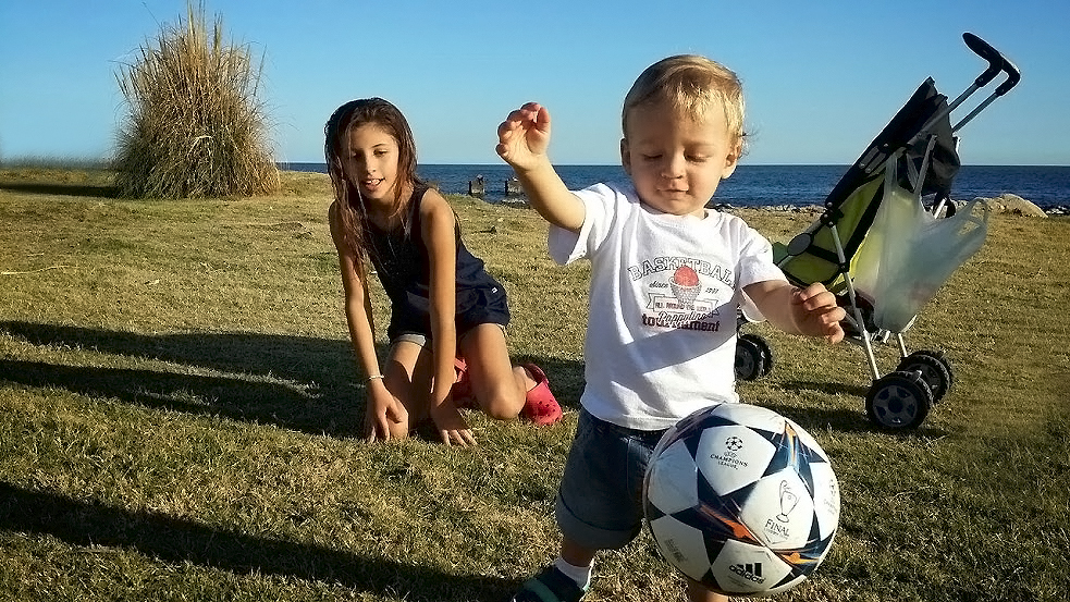 Il mio primo allenamento al calcio.