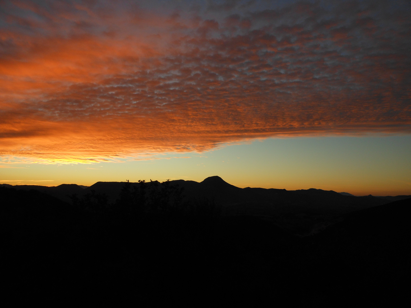 Il Monte San Vicino al tramonto