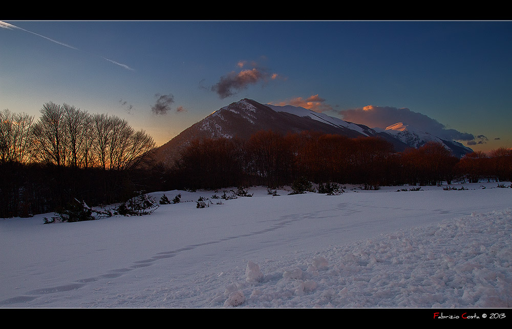 Il Morrone all'imbrunire