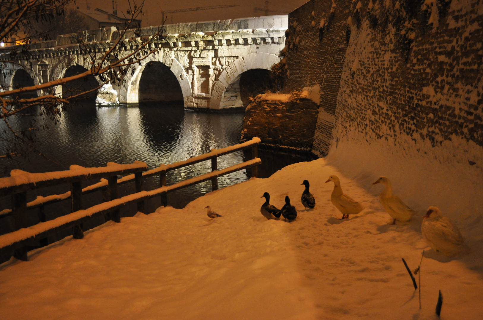 Il nevone del 12 Ponte di Tiberio