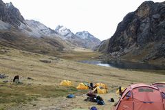 Il nostro ultimo campo, presso la laguna Surasaca