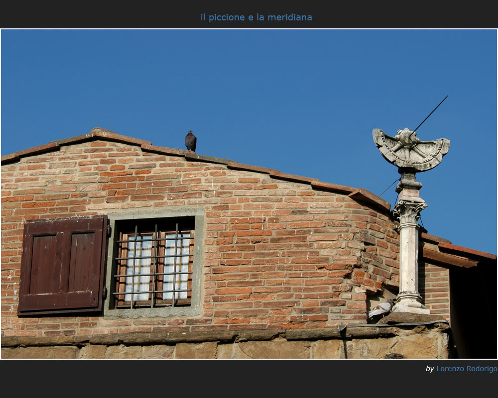 Il piccione e la meridiana