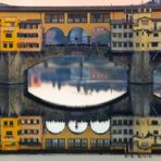 Il Ponte Vecchio al tramonto in veste invernale