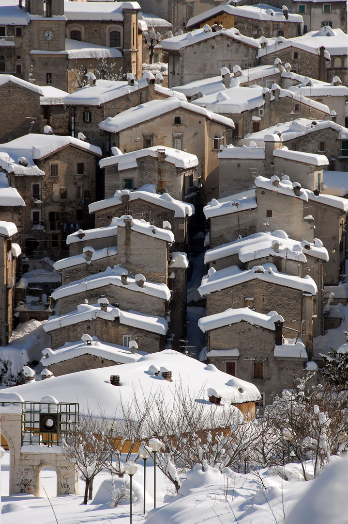 Il profilo dei tetti delle case di Scanno.