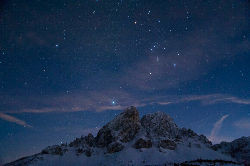 Il Putia sotto il cielo stellato