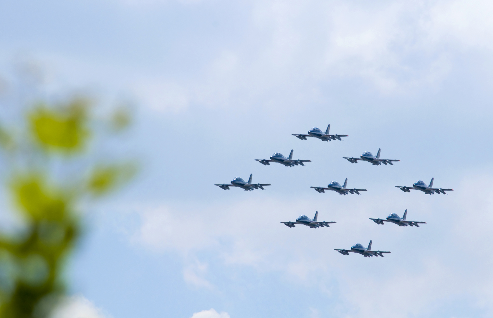 Il "rombo" delle Frecce Tricolori