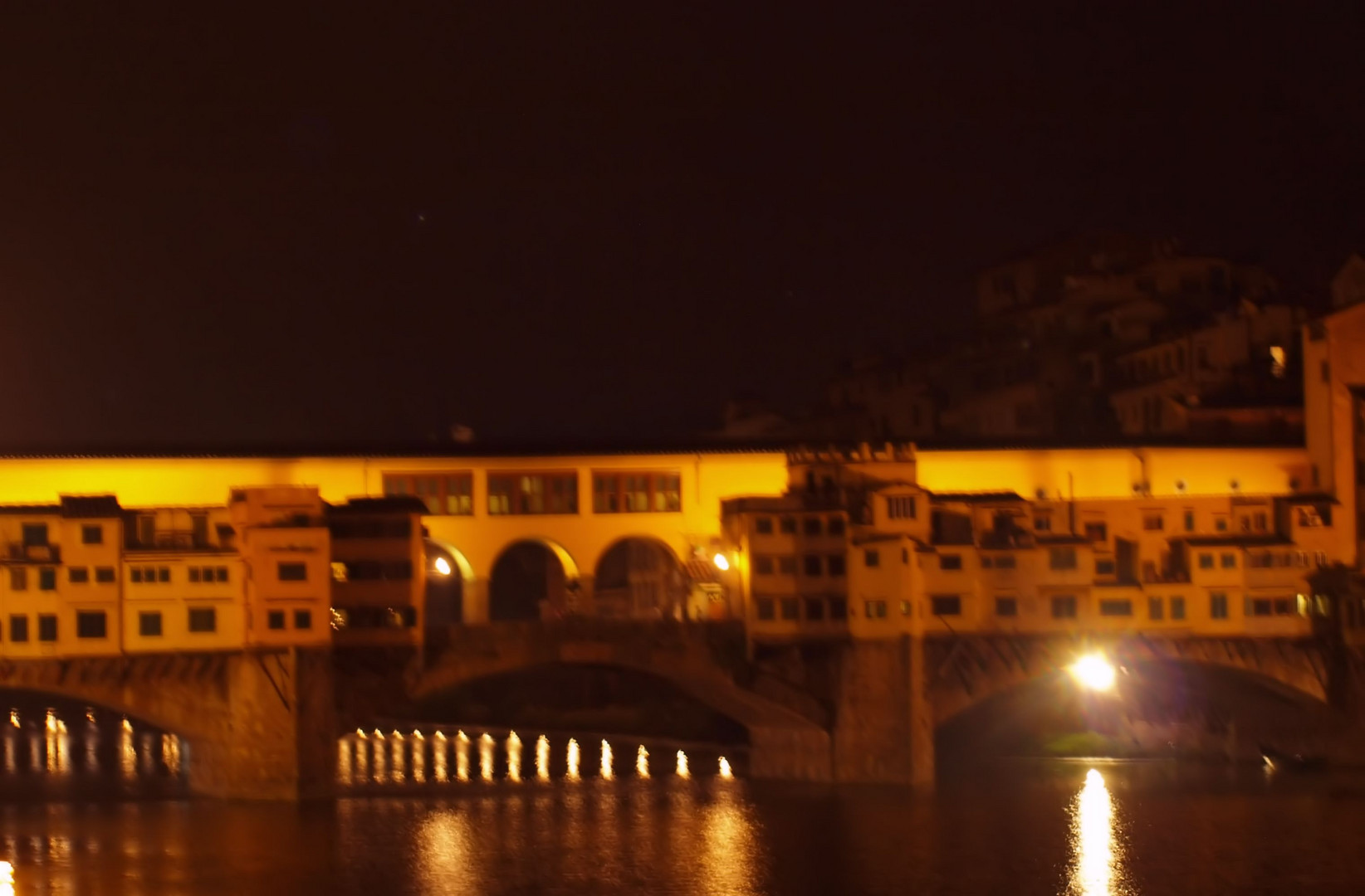 il silenzio della notte del ponte vecchio a firenze