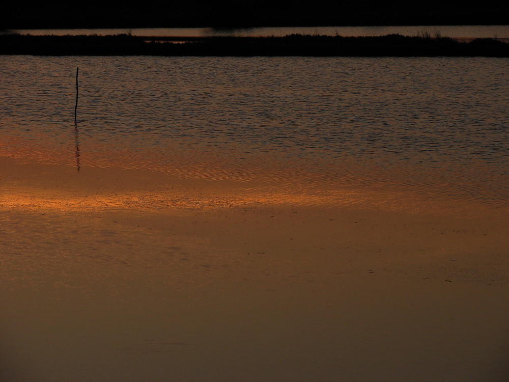 Il sole si distende sul lago