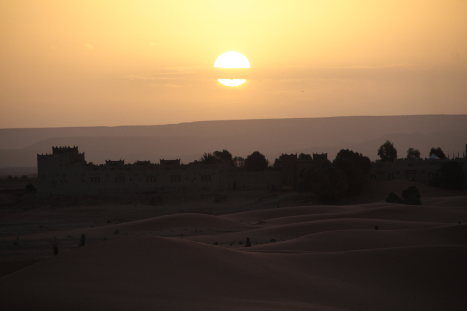 il tramono nel deseto marocchino