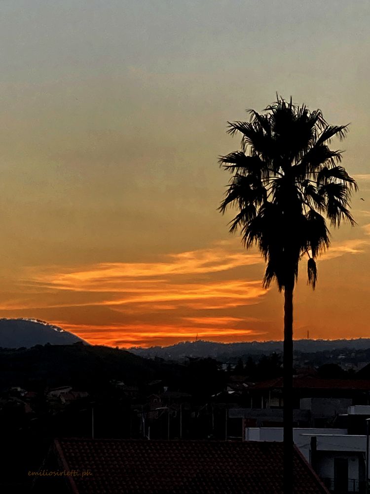 Il tramonto dalla mia casa siciliana - Le coucher de soleil depuis ma maison sicilienne