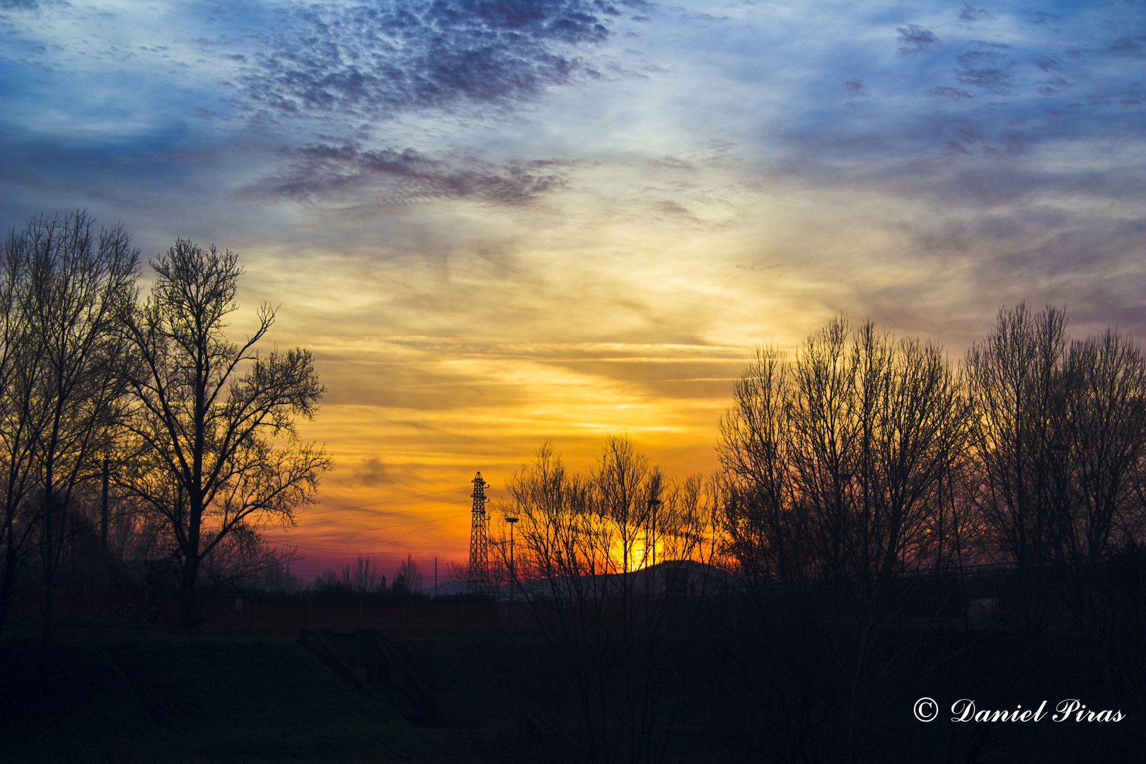 Il tramonto visto dalle Cascine