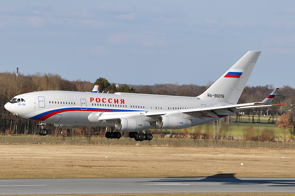 Il96 der Präsident von Russland fliegt in Hannover ein...