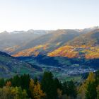 Ilanz im herbstlichen Abendsonnenschein