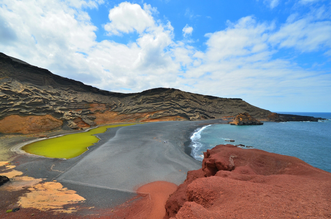 Ile de Lanzarote - El Golfo - Lagune verte et particularité Géologique