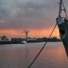 Iles de Nantes au soleil couchant