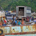 Illegal dockworkers and porters from Myanmar