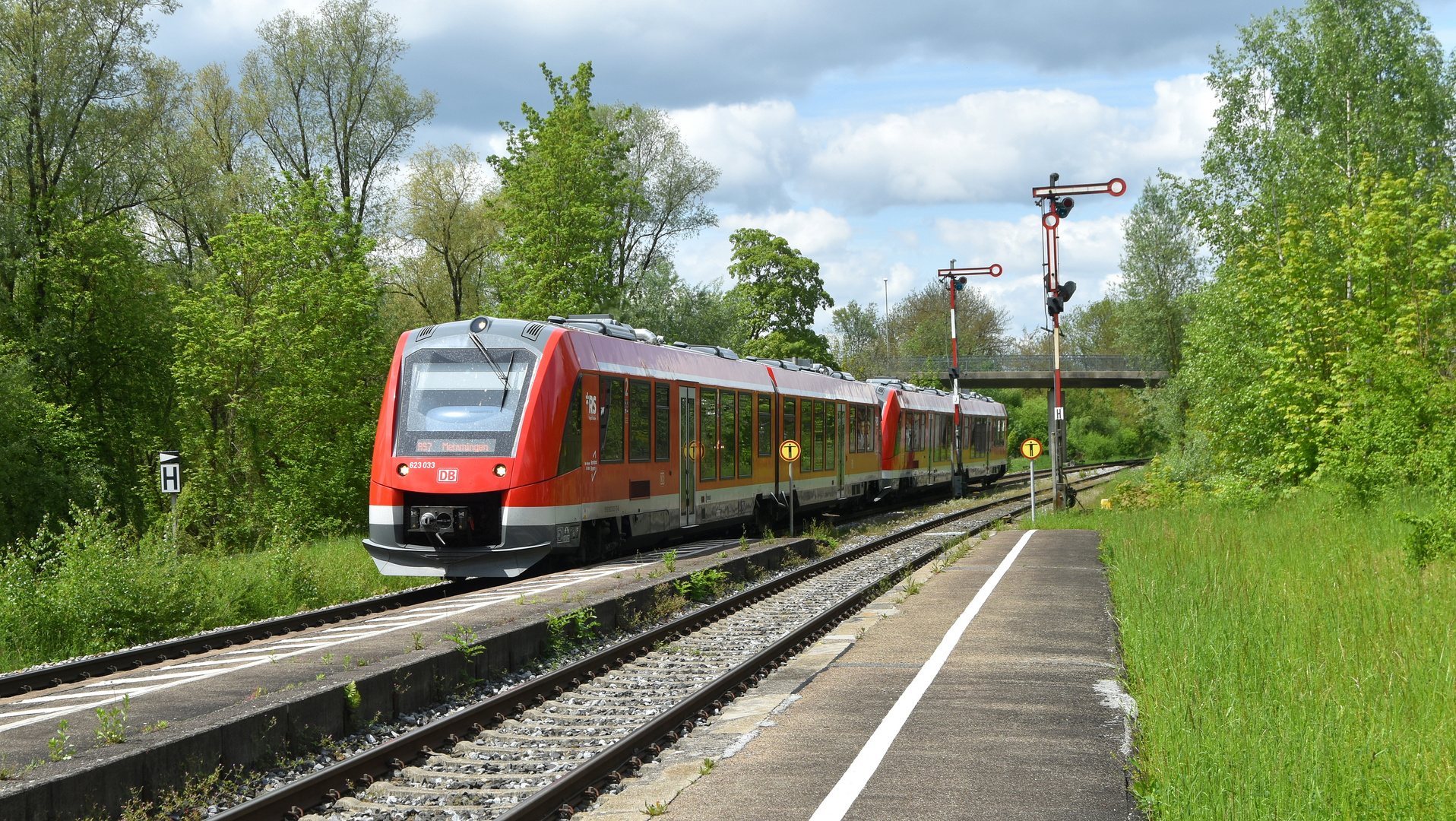 Illertalbahn im Bf Kellmünz 17.5.2023