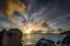 Illuminated clouds