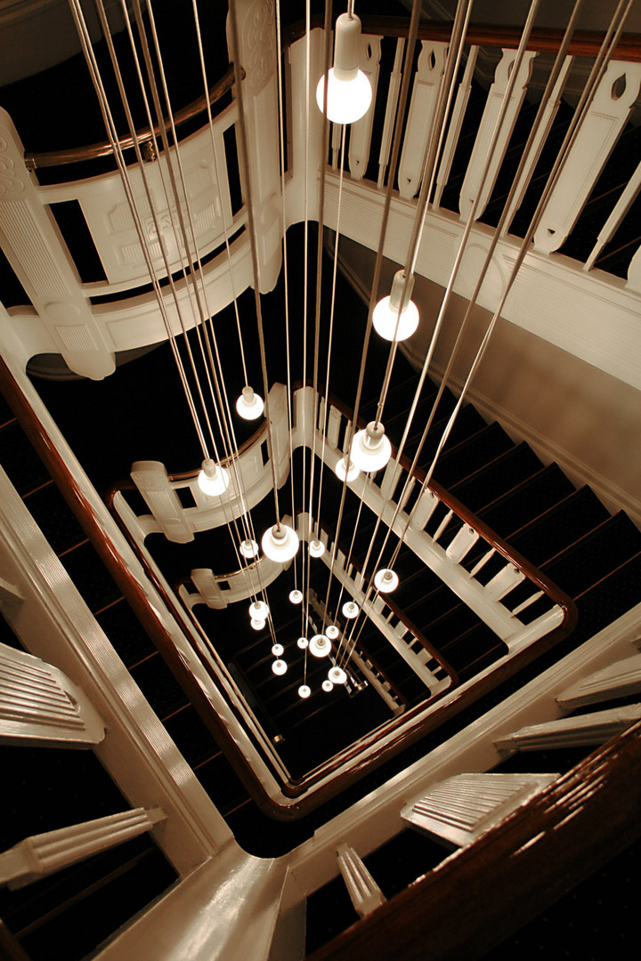 illuminated staircase