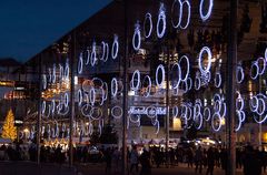 Illumination de l'ombrière à Noël  sur le Vieux Port